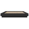 vidaXL Cadre de lit avec lumi&egrave;res LED sans matelas noir 140x200 cm