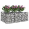 vidaXL Lit sur&eacute;lev&eacute; gabion Argent&eacute; 150 x 100 x 60 cm Acier galvanis&eacute;