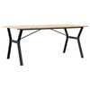 vidaXL Table &agrave; manger cadre en Y 180x90x75 cm bois de pin massif acier