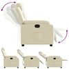 vidaXL Fauteuil inclinable Cr&egrave;me Similicuir
