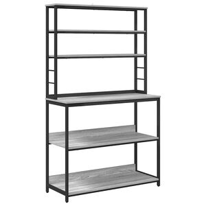 vidaXL &Eacute;tag&egrave;re de cuisine 5 niveaux 100 x 40 x 168 cm Gris Sonoma