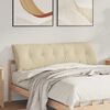 vidaXL Coussin de Dos Cr&egrave;me 160 x 50 cm Tissu en microfibre