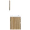 vidaXL Armoire lavabo de salle de bain bassin et miroir Chêne sonoma