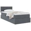 vidaXL Lit de Rangement avec matelas Gris fonc&eacute; 90 x 200 cm Velours