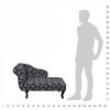 vidaXL Chaise longue Noir et blanc Tissu