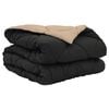vidaXL Duvet d'&eacute;t&eacute; simple 200 x 140 cm &Eacute;t&eacute; 200 gsm Noir et Taupe
