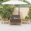 vidaXL Chaises de jardin avec table 5 pcs Gris Bois d'acacia massif