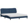 vidaXL Lit avec matelas Hvar bleu 180x200 cm tissu