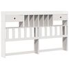 vidaXL Lit bibliothèque sans matelas blanc 180x200 cm bois pin massif