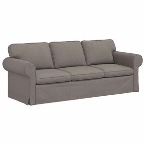 vidaXL Canap&eacute; Taupe 215 x 82 x 80 cm tissu