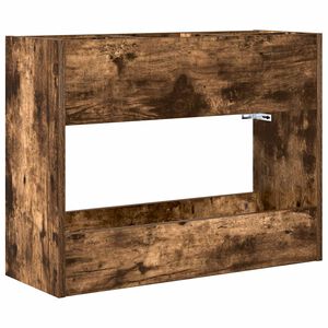 vidaXL Porte-parapluie Ch&ecirc;ne fum&eacute; 65 x 24 x 50 cm Bois d'ing&eacute;nierie