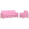 vidaXL Canap&eacute; avec rangement 2 pc Rose Polyester