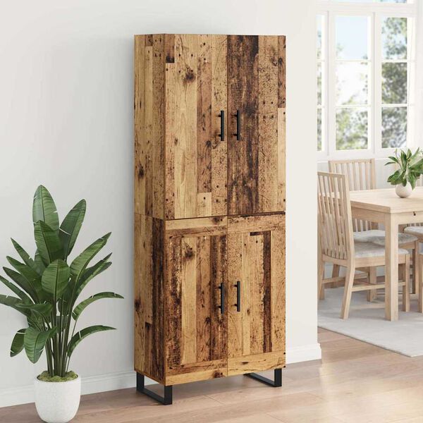 vidaXL Haut Armoire 2 pcs Bois Ancien 69,5 x 34 x 180 cm