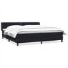 vidaXL Sommier &agrave; lattes de lit avec matelas noir 180x210 cm velours