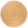 vidaXL Tapis Jute tress&eacute; 210 cm Rond