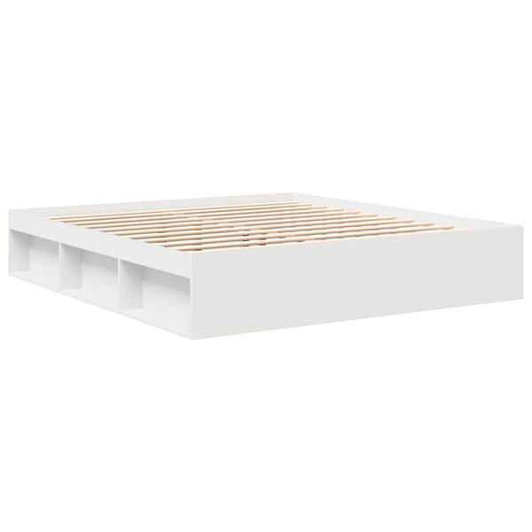 vidaXL Cadre de lit sans matelas blanc 200x200 cm