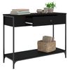 vidaXL Table console noir 100x34,5x75 cm bois d'ing&eacute;nierie