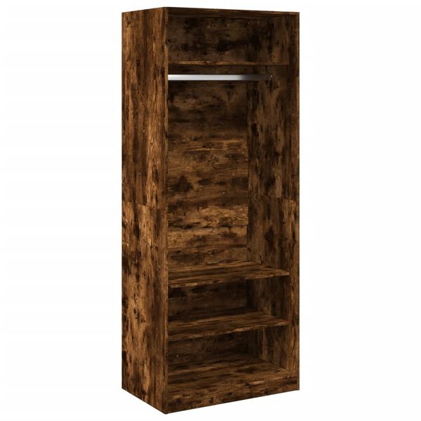 vidaXL Garde-robe ch&ecirc;ne fum&eacute; 80x50x200 cm bois d'ing&eacute;nierie