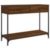 vidaXL Table console ch&ecirc;ne marron 100x34,5x75 cm bois d'ing&eacute;nierie