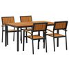 vidaXL Ensemble de salle &agrave; manger pour jardin 5 pcs Noir