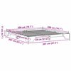 vidaXL Cadre de lit Naturel 200 x 200 cm Pin massif
