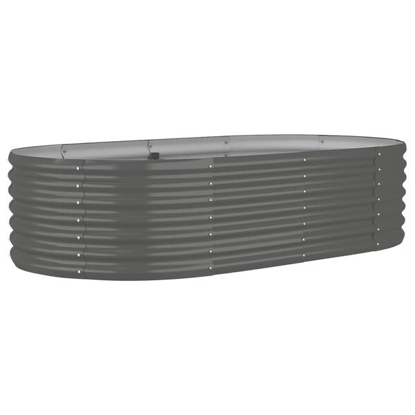 vidaXL Lit surélevé de jardin Acier galvanisé 152x80x36 cm gris