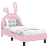 vidaXL Cadre de lit pour tout-petit avec tête de lit Rose 70 x 140 cm