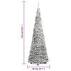 vidaXL Sapin de Noël artificiel escamotable avec neige floquée 100 LED