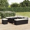 vidaXL Poufs avec coussins lot de 2 noir 40x30x40 cm r&eacute;sine tress&eacute;e