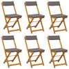 vidaXL Chaises de bistrot d'ext&eacute;rieur 6 pcs Gris fonc&eacute; 40 x 53 x 80 cm