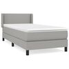 vidaXL Sommier &agrave; lattes de lit avec matelas Gris clair 80x200 cm Tissu