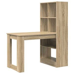 vidaXL Bureau Ch&ecirc;ne Sonoma 122 x 67 x 145 cm Bois d'ing&eacute;nierie
