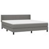 vidaXL Sommier &agrave; lattes de lit avec matelas Gris fonc&eacute; 160x200cm Tissu