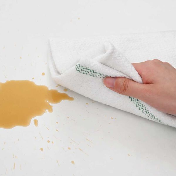 vidaXL Chiffon de nettoyage 10 pcs blanc et des rayures vertes 50x60cm