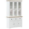 vidaXL Buffet BODO blanc et marron 115,5x43x200,5cm bois massif de pin