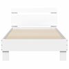 vidaXL Cadre de lit sans matelas avec lumières LED blanc 75x190 cm