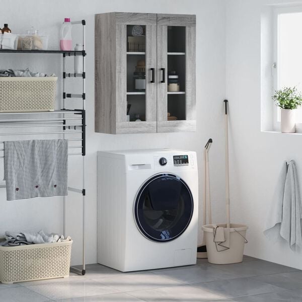 vidaXL Armoire murale sonoma gris 69,5x34x90 cm