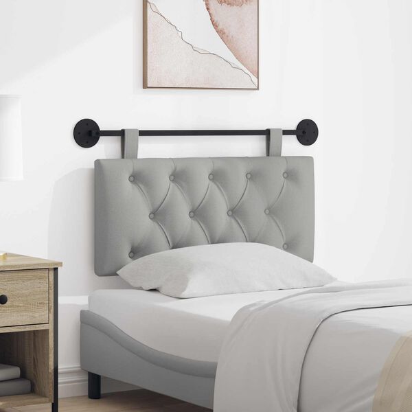 vidaXL T&ecirc;te de lit suspendue Gris nuage 100 x 55 x 7 cm tissu