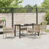 vidaXL Ensemble de salle &agrave; manger pour jardin 5 pcs Beige polyrotin