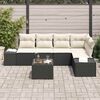 vidaXL Ensemble de canapé de jardin 6 pcs Noir polyrotin