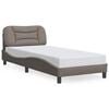vidaXL Cadre de lit sans matelas Hvar taupe 80x200 cm tissu
