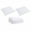 vidaXL Ensemble de Duvet avec oreiller 3 pcs Blanc Plume de canard