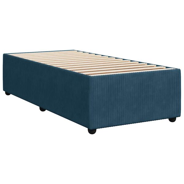 vidaXL Cadre de lit sans matelas bleu 80x200 cm velours
