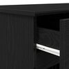 vidaXL Bureau avec porte Ch&ecirc;ne noir 140 x 49 x 76 cm Bois d'ing&eacute;nierie