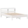 vidaXL Cadre de lit sans matelas blanc 150x200 cm bois de pin massif