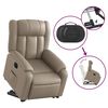 vidaXL Fauteuil inclinable &eacute;lectrique cappuccino similicuir