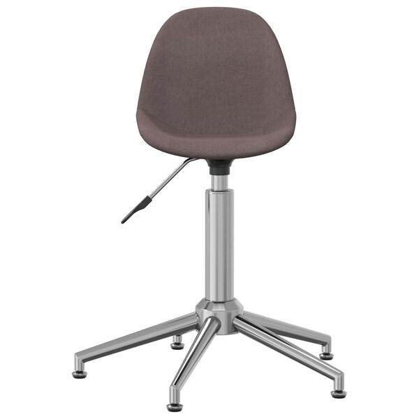 vidaXL Chaise pivotante de bureau Taupe Tissu