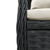 vidaXL Ensemble &agrave; manger de jardin coussins 5pcs Noir R&eacute;sine tress&eacute;e