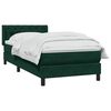 vidaXL Sommier &agrave; lattes de lit et matelas vert fonc&eacute; 80x220 cm velours