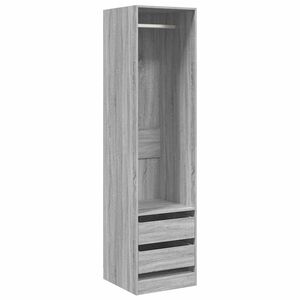 vidaXL Armoire avec tiroirs Sonoma gris 50x50x200 cm Bois d'ing&eacute;nierie